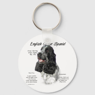 Geschiedenis Engels Cocker Spaniel (parti) Sleutelhanger