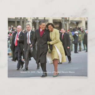 GESCHIEDENIS: Inauguratie Barack en Michelle Obama Briefkaart