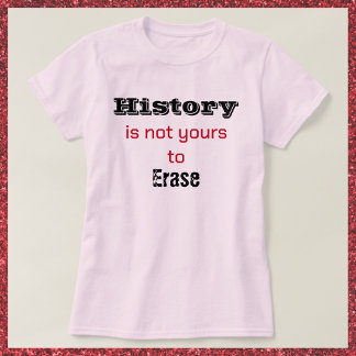 Geschiedenis is niet van jou Zwart & Rood Font T-s T-shirt