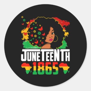 Geschiedenis Juneteenth is mijn Onafhankelijkheids Ronde Sticker