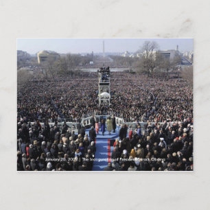 GESCHIEDENIS: Krowd bij Obama's Inauguratie Briefkaart