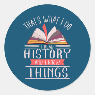 Geschiedenis leraar historicus Nerd Ronde Sticker