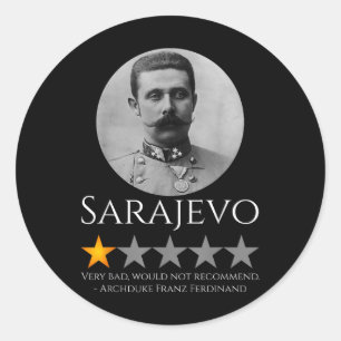 Geschiedenis meme - Aartshertog Franz Ferdinand - Ronde Sticker