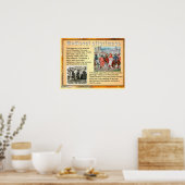 Geschiedenis, middeleeuwse pelgrimage poster (Keuken)