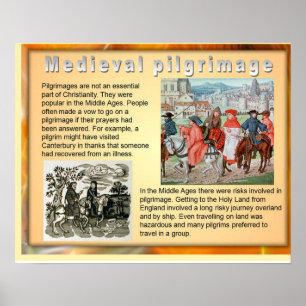 Geschiedenis, middeleeuwse pelgrimage poster