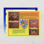 Geschiedenis, middeleeuwse toernooi briefkaart (Voorkant / Achterkant)