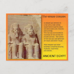 Geschiedenis, oud Egypte, tempelgebouwen Briefkaart