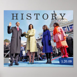 GESCHIEDENIS: President Obama Inauguration Ceremon Poster