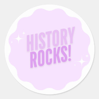 GESCHIEDENIS ROTSEN! Stickers-cadeaus voor leerkra Ronde Sticker