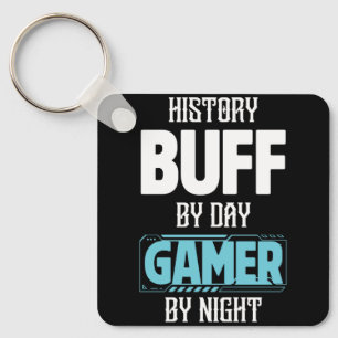 Geschiedenis tegen dag gamer tegen nacht kostuum v sleutelhanger
