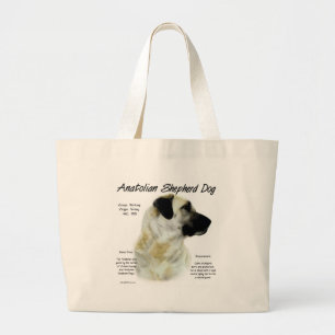 Geschiedenis van anatolian Shepherd Grote Tote Bag