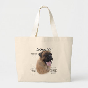 Geschiedenis van bullmastiff (in de schijnwerpers) grote tote bag