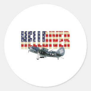 Geschiedenis van de oorlog SB2C Helldiver USA duik Ronde Sticker