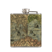  Geschiedenis van de Oude Wereldkaart Heupfles (Achterkant)