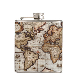  Geschiedenis van de Oude Wereldkaart Heupfles