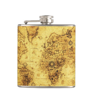  Geschiedenis van de Oude Wereldkaart Heupfles