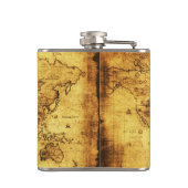  Geschiedenis van de Oude Wereldkaart Heupfles (Achterkant)