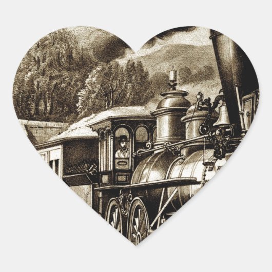 Geschiedenis van de stoommotor hart sticker (Voorkant)