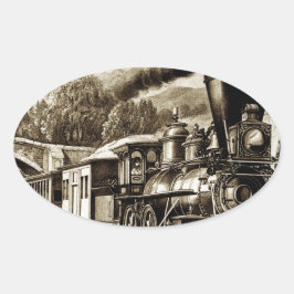 Geschiedenis van de stoommotor ovale sticker