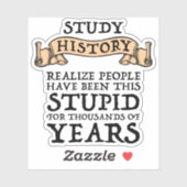 Geschiedenis van de studie - realiseer me dat mens sticker (Vel)