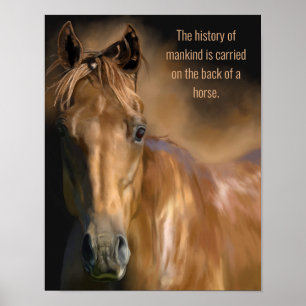 Geschiedenis van paarden en van de mensheid poster