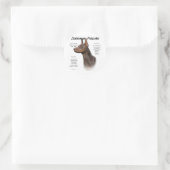 Geschiedenis van Red Doberman Ronde Sticker (Tas)