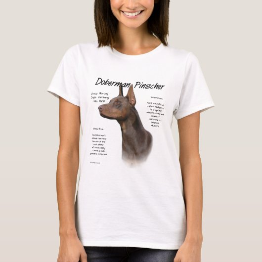 Geschiedenis van Red Doberman T-shirt (Voorkant)