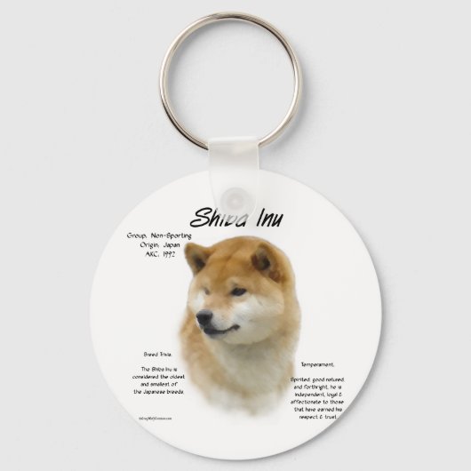 Geschiedenis van Shiba Inu Sleutelhanger (Voorkant)