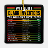 Geschiedenis van vergeten zwarte uitvinders keramisch ornament (Voorkant)