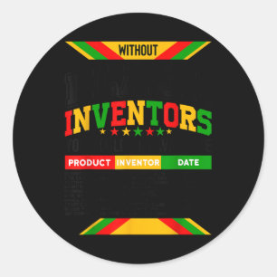 Geschiedenis van vergeten zwarte uitvinders ronde sticker