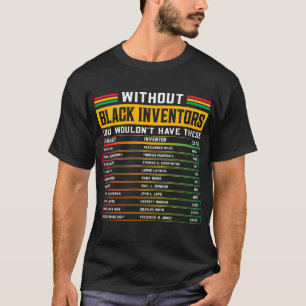 Geschiedenis van vergeten zwarte uitvinders t-shirt