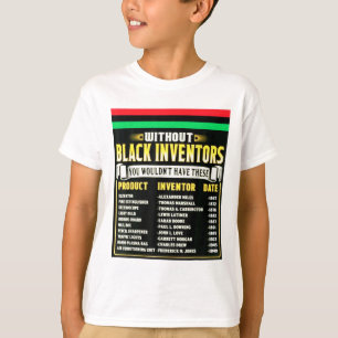 Geschiedenis van zwarte uitvinders Zwarte geschied T-shirt