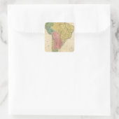 Geschiedenis Zuid-Amerika Vierkante Sticker (Tas)
