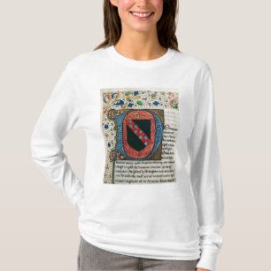 Geschiedeniseerd initiaal "D" met wapenschild T-shirt