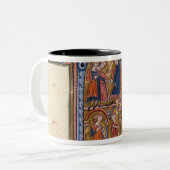 Geschiedeniseerd initiaal "R" waarin de sultan wor Tweekleurige Koffiemok (Voorkant links)