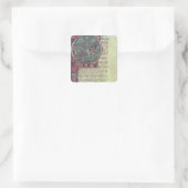 Geschiedeniseerd initiaal vierkante sticker (Tas)