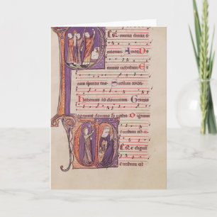 Geschiedeniseerde initialen "P" Notitiekaartje