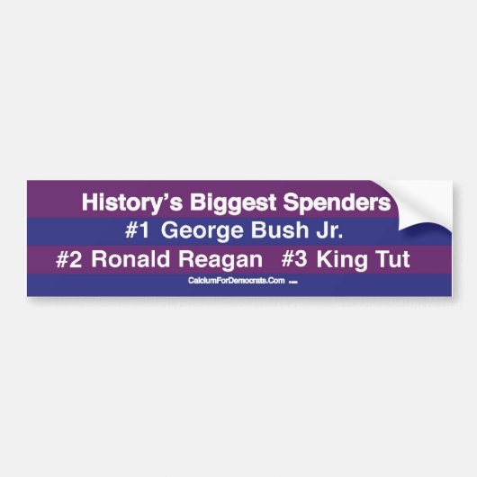 Geschiedenis's grootste Spenders Bumpersticker (Voorkant)