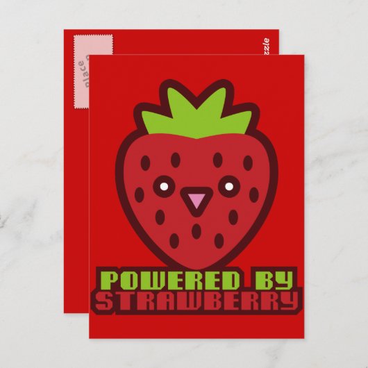 GESCHIKT DOOR STRAWBERRY BRIEFKAART (Voorkant / Achterkant)