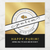 GESCHIKT JUIST PURIM Script Specialized Gold Wine Wijn Etiket (Enkel label)