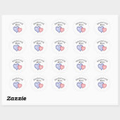 GESCHIKT MET LOVE RONDE STICKER (Vel)