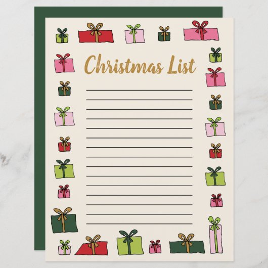 Geschikt voor Clip Art Kinder kerstlijstSjabloon (Voorkant / Achterkant)