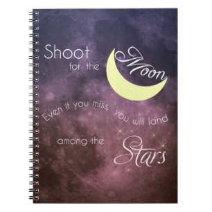 Geschikt voor het Moon Inspirerend-fotonotebook Notitieboek