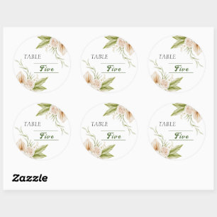 Geschikte beige waterverf ronde sticker