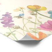 Geschikte bloemfloral Weddenschap Welkomstteken Poster (Hoek)