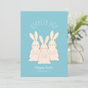 Geschikte Bunnies, aangepast paascadeLabel Feestdagenkaart