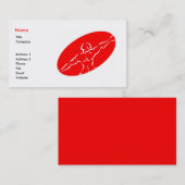 Geschikte visitekaartje - Rood (Voorkant / Achterkant)