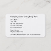 Geschikte Visitekaartjes (Achterkant)