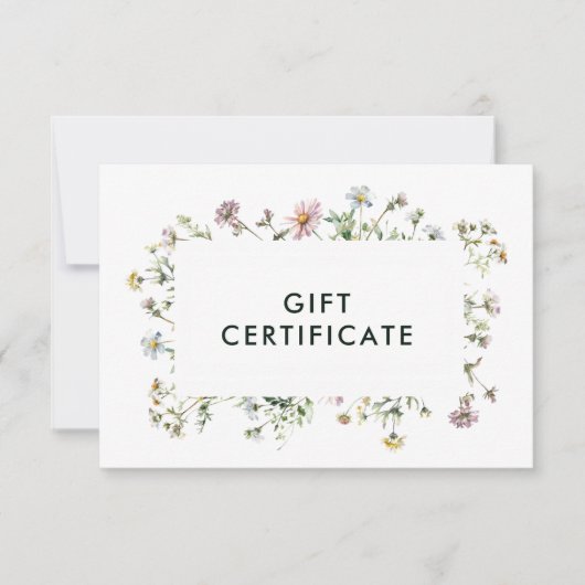 Geschikte wildbloemen Cadeaucertificaat (Voorkant)