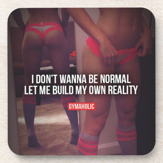 Geschiktheid en Bodybuilding Motivatie Bier Onderzetter (Voorkant)